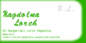 magdolna lorch business card